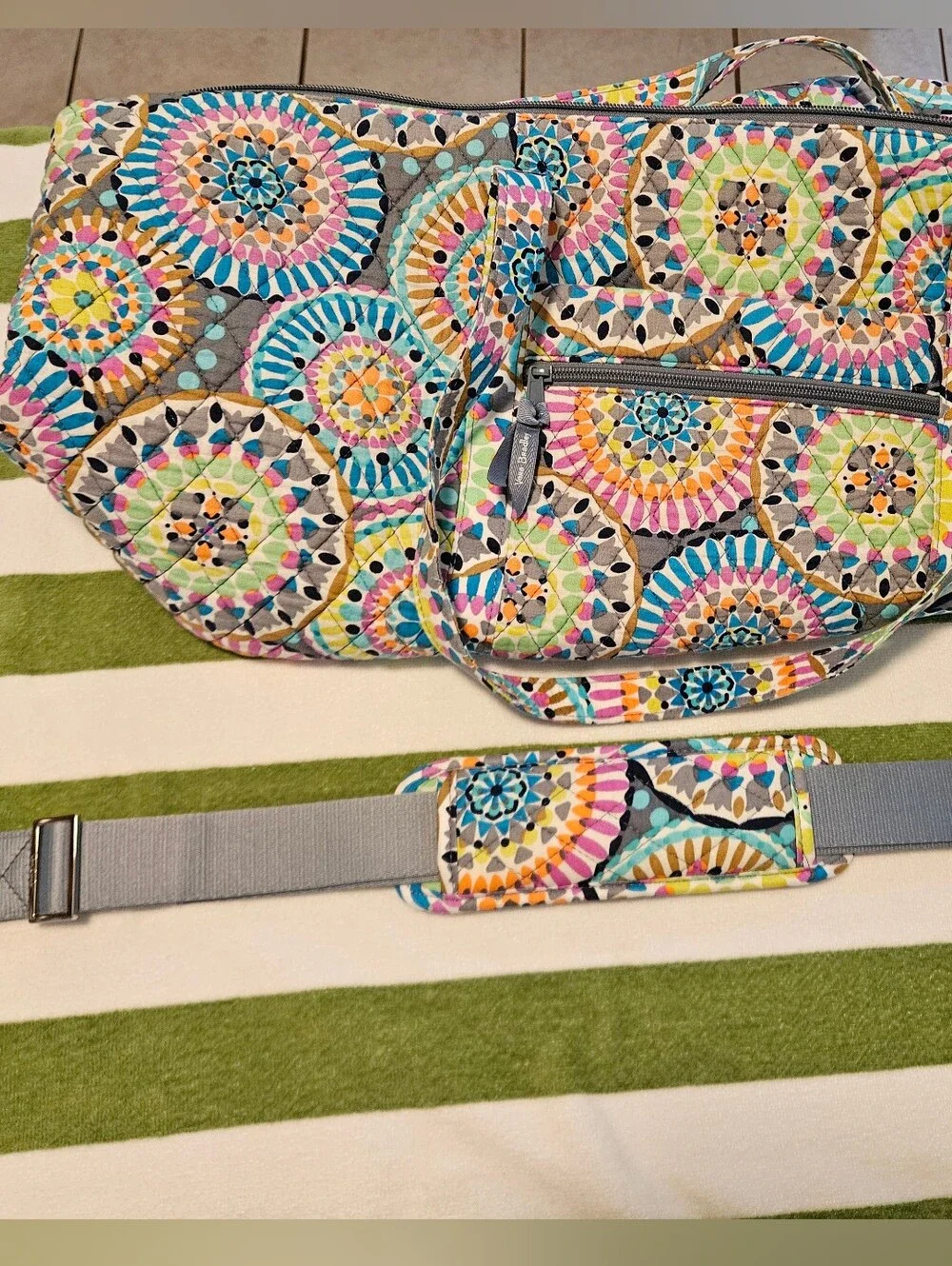 Vera Bradley Quilted Medallion-Print Travel Tote Bag in Multicolor